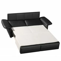 Fredriks Schlafsofa Bielle - Echtleder - Echtleder Leela: Schwarz -Wohnzimmermöbel boutique en ligne 1000242097 210219 10222600088 DETAILS P000000001000242097