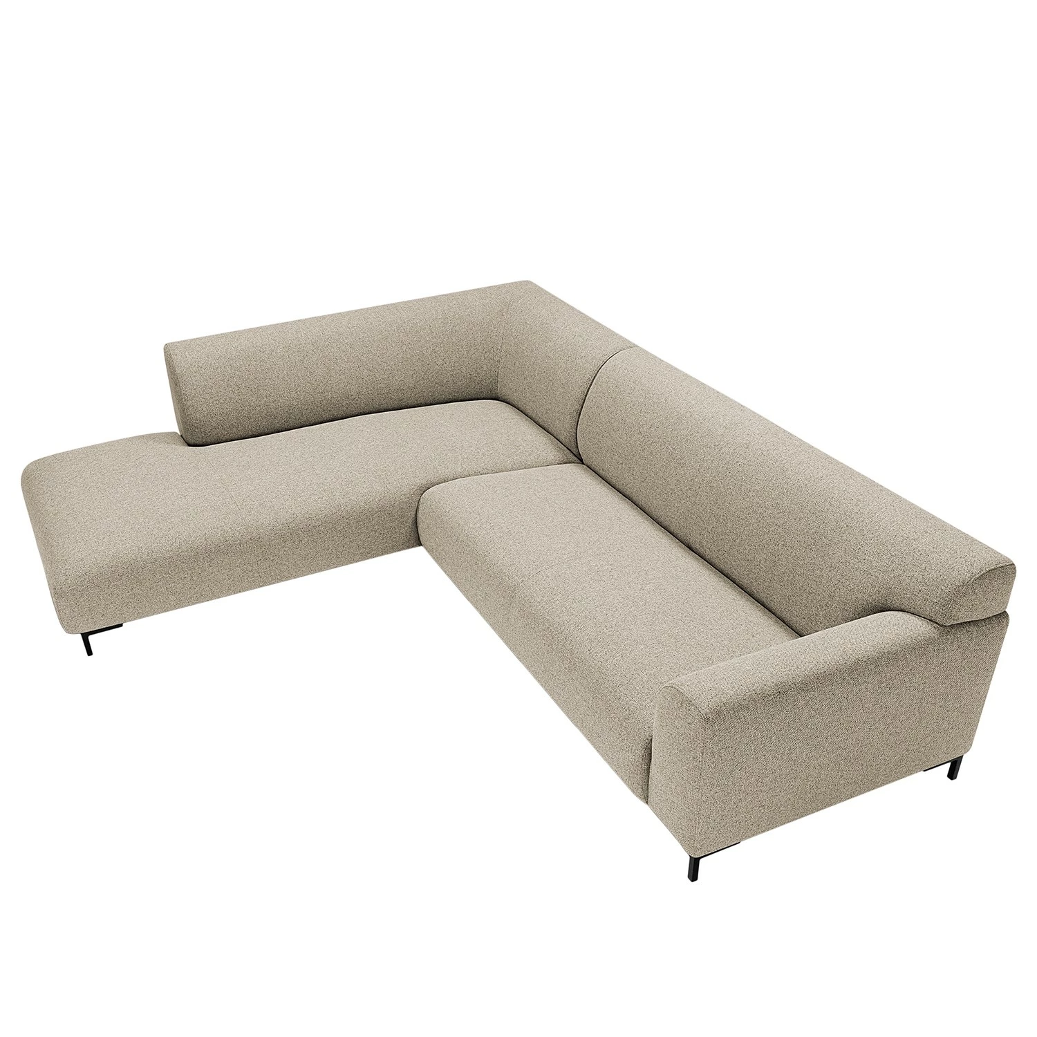 Studio Copenhagen Ecksofa Lussant - Flachgewebe Shina: Beige - Ottomane davorstehend links - Schwarz 3 Studio Copenhagen Ecksofa Lussant - Flachgewebe Shina: Beige - Ottomane davorstehend links - Schwarz – Bild 3
