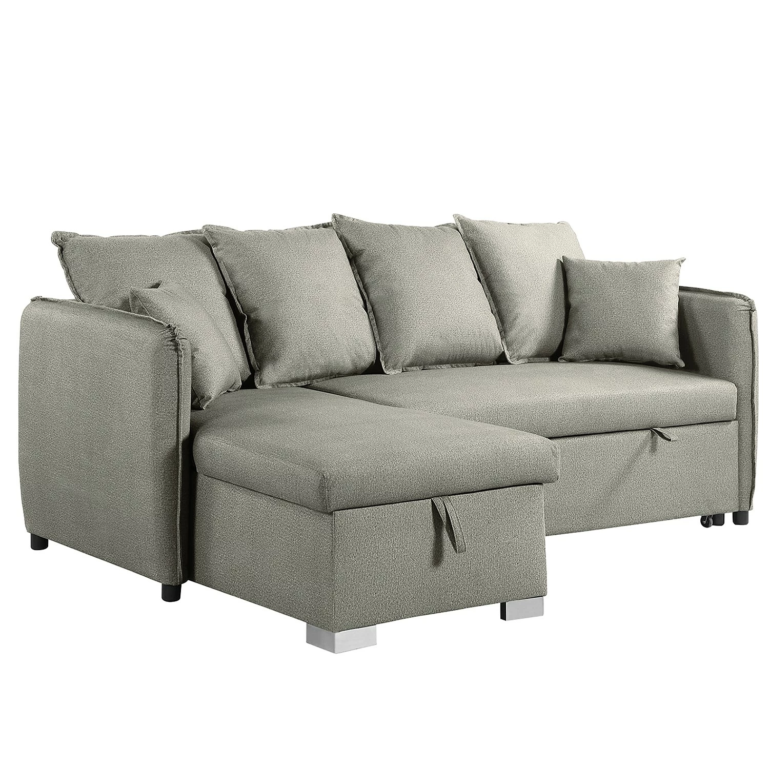 Loftscape Ecksofa Lillers - Webstoff - Hellgrau - Longchair davorstehend links 3 Loftscape Ecksofa Lillers - Webstoff - Hellgrau - Longchair davorstehend links – Bild 3