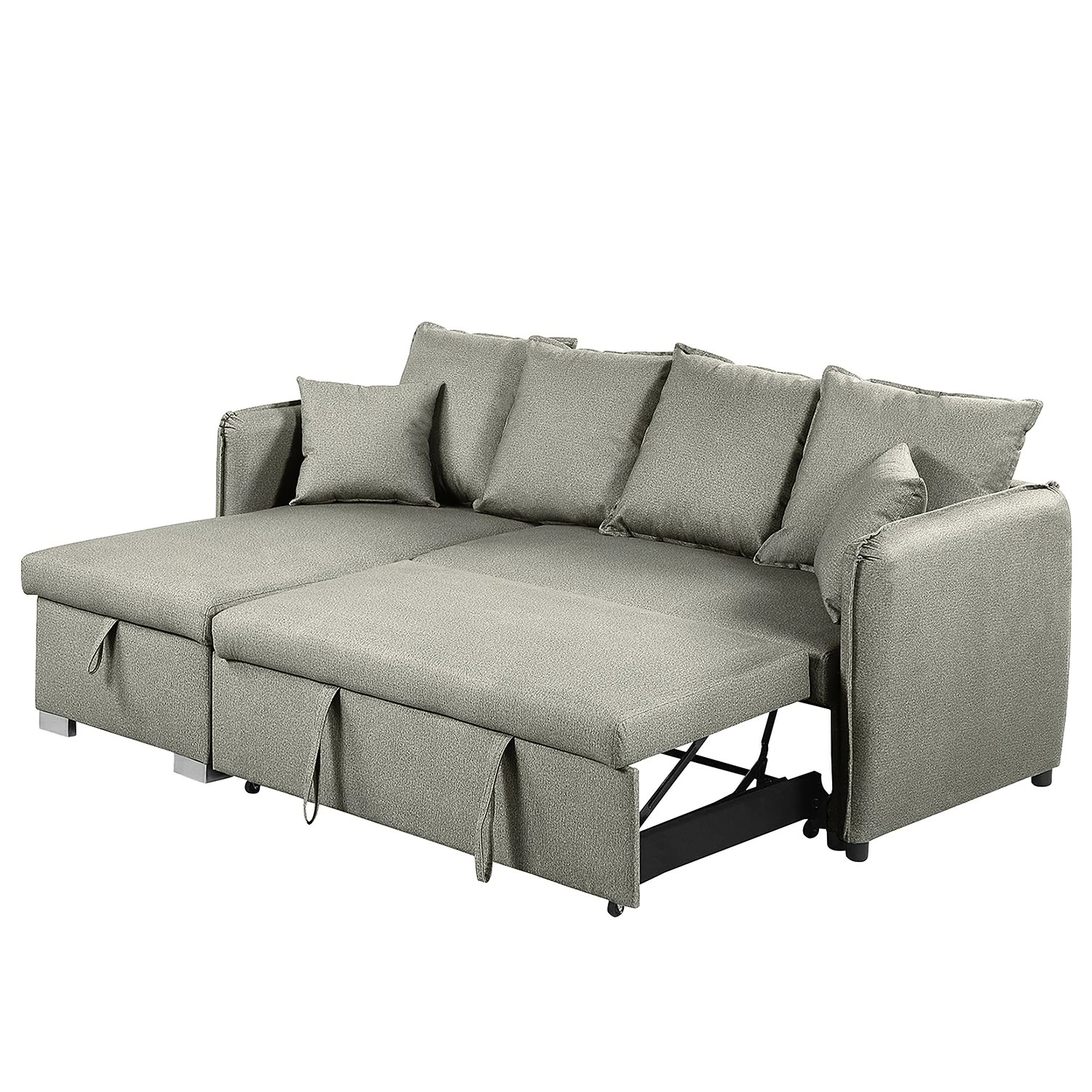 Loftscape Ecksofa Lillers - Webstoff - Hellgrau - Longchair davorstehend links 4 Loftscape Ecksofa Lillers - Webstoff - Hellgrau - Longchair davorstehend links – Bild 4