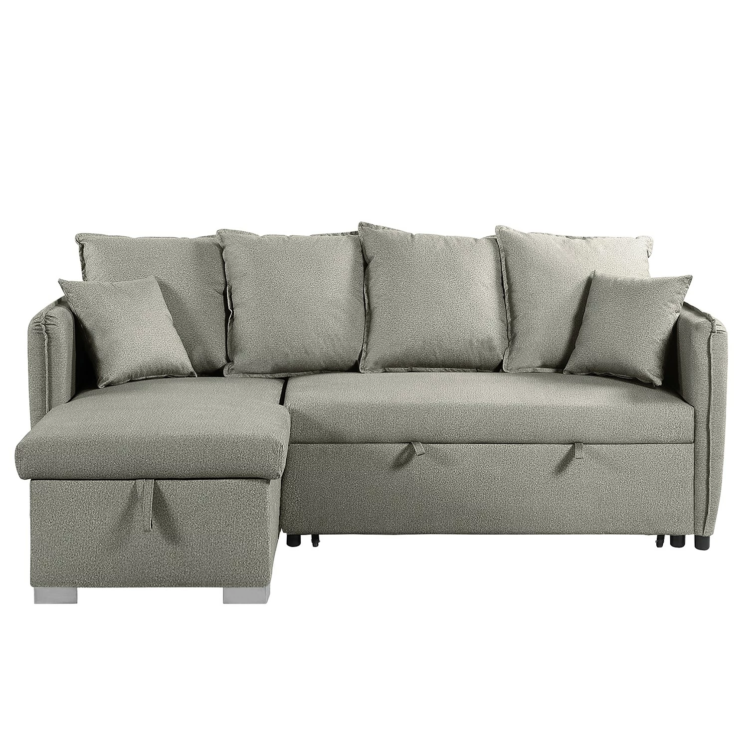 Loftscape Ecksofa Lillers - Webstoff - Hellgrau - Longchair davorstehend links 6 Loftscape Ecksofa Lillers - Webstoff - Hellgrau - Longchair davorstehend links – Bild 6