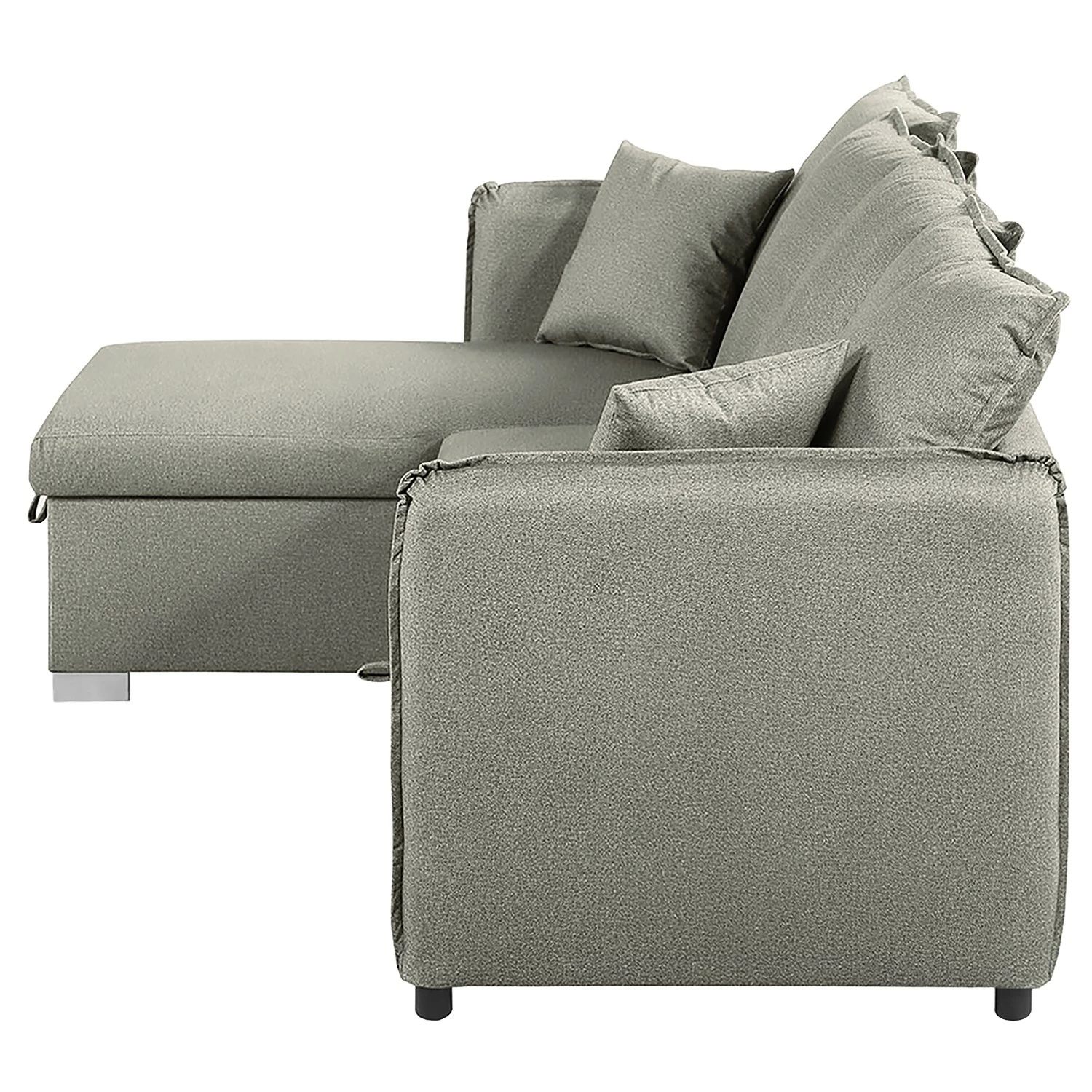 Loftscape Ecksofa Lillers - Webstoff - Hellgrau - Longchair davorstehend links 7 Loftscape Ecksofa Lillers - Webstoff - Hellgrau - Longchair davorstehend links – Bild 7