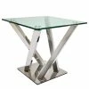 Loftscape Beistelltisch Vareilles II - Glas / Edelstahl - Chrom