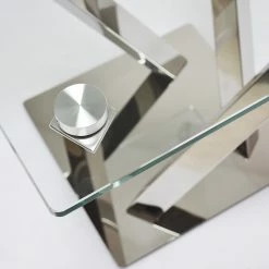 Loftscape Beistelltisch Vareilles II - Glas / Edelstahl - Chrom -Wohnzimmermöbel boutique en ligne 1000242735 210121 08254000086 DETAILS P000000001000242735