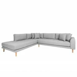 Red Living Ecksofa La Rose II - Webstoff - Ecke davorstehend links