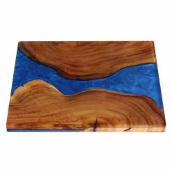 Wolf-Möbel Epoxidharz-Beistelltisch Tarnac - Harz / Metall - Blau -Wohnzimmermöbel boutique en ligne 1000243170 210723 14014400003 DETAILS P000000001000243170