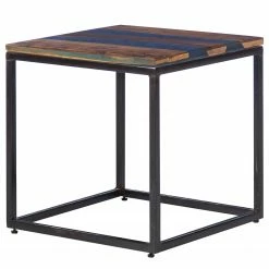 Wolf-Möbel Epoxidharz-Beistelltisch Tarnac - Harz / Metall - Blau