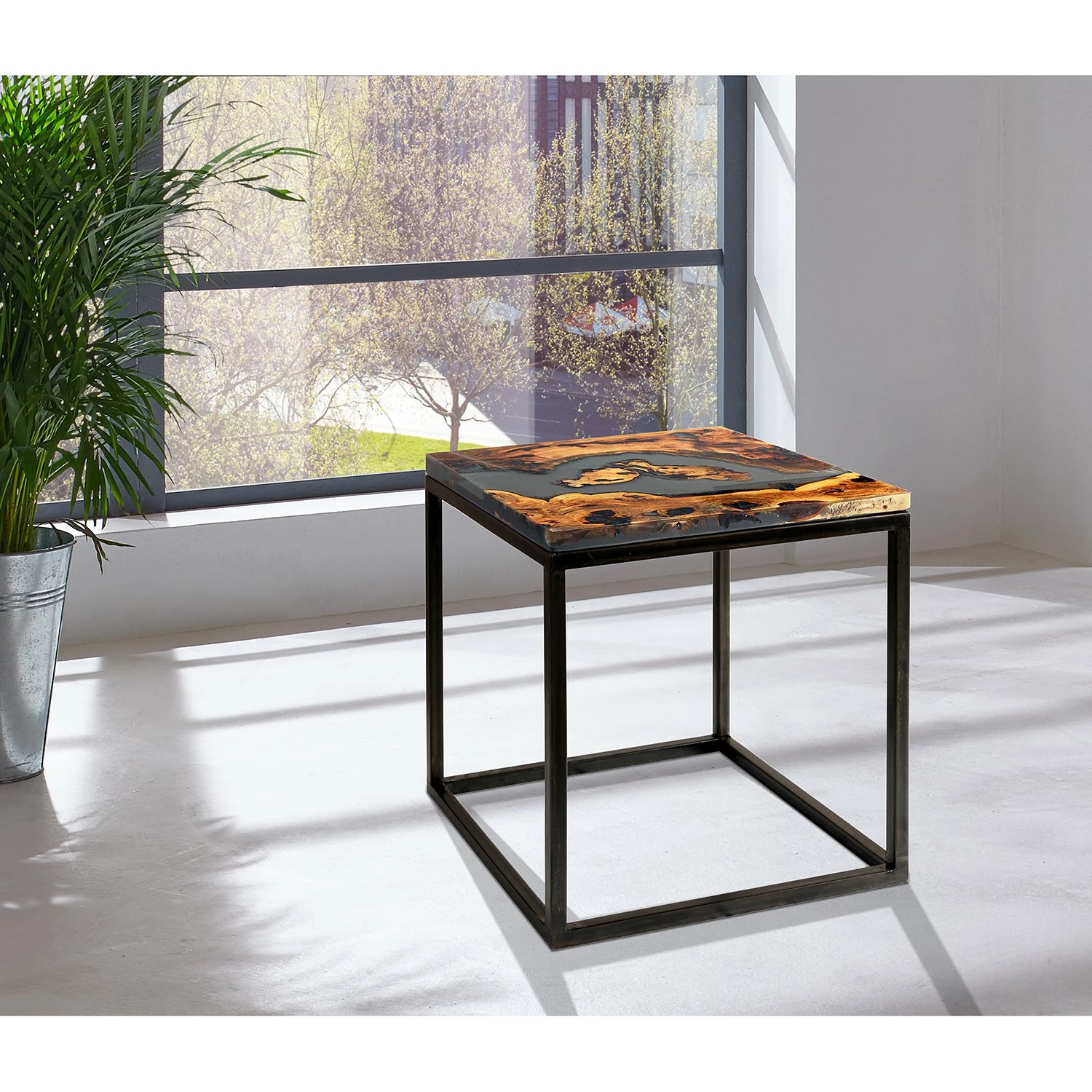 Wolf-Möbel Epoxidharz-Beistelltisch Tarnac - Harz / Metall - Grau 6 Wolf-Möbel Epoxidharz-Beistelltisch Tarnac - Harz / Metall - Grau – Bild 6