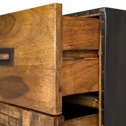 Wolf-Möbel Kommode Bazac - Akazie massiv - Akazie / Dunkelgrau -Wohnzimmermöbel boutique en ligne 1000243203 220311 035 DETAILS P000000001000243203