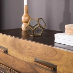 Wolf-Möbel Kommode Bazac - Akazie massiv - Akazie / Dunkelgrau -Wohnzimmermöbel boutique en ligne 1000243203 220311 040 DETAILS P000000001000243203