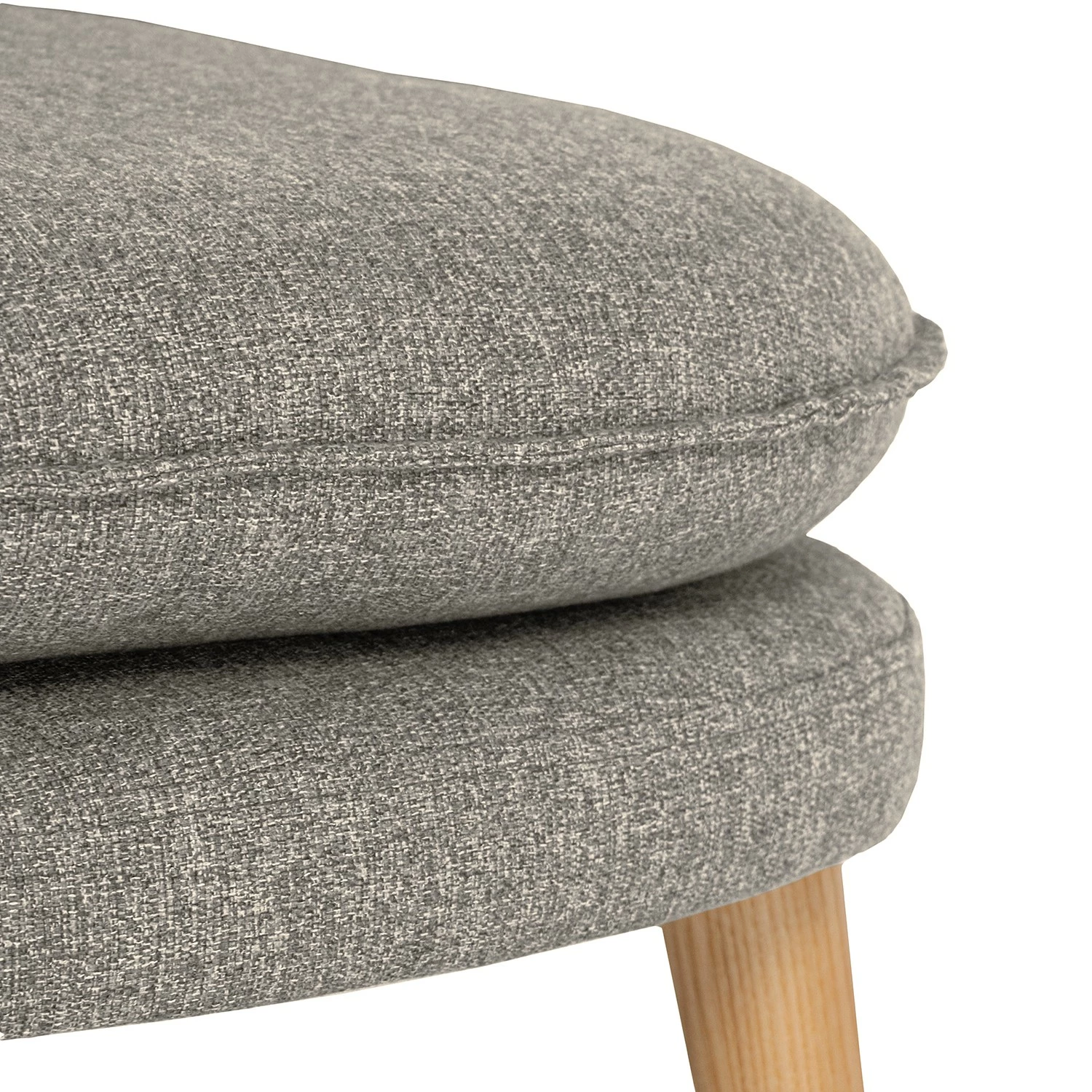 Fredriks Polsterhocker Farnay - Webstoff - Webstoff Sogol: Grau 4 Fredriks Polsterhocker Farnay - Webstoff - Webstoff Sogol: Grau – Bild 4