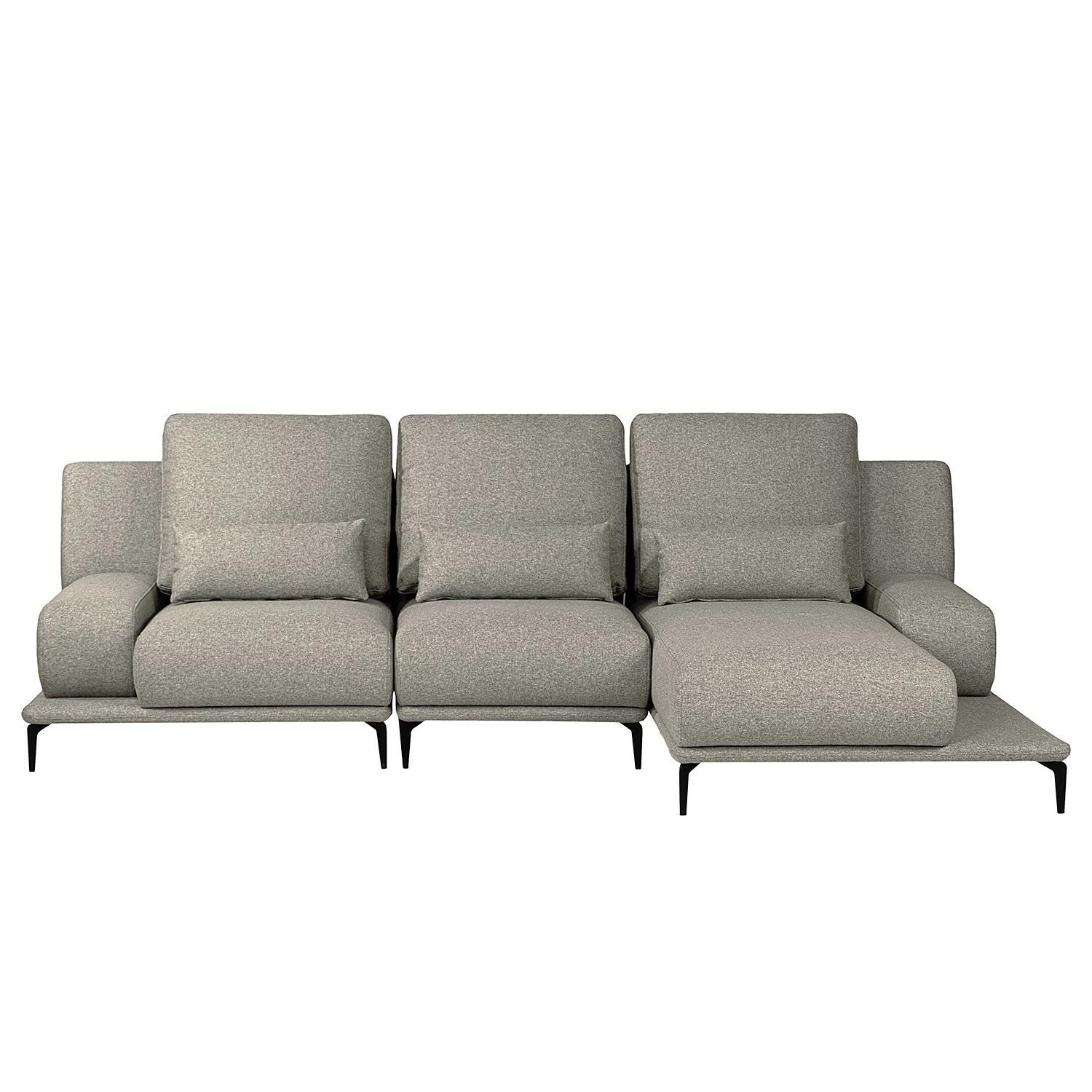 Fredriks Ecksofa Lirac - Webstoff - Webstoff Sogol: Grau - Longchair davorstehend rechts 2 Fredriks Ecksofa Lirac - Webstoff - Webstoff Sogol: Grau - Longchair davorstehend rechts – Bild 2