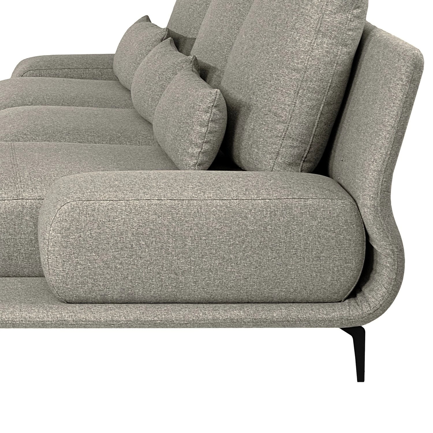 Fredriks Ecksofa Lirac - Webstoff - Webstoff Sogol: Grau - Longchair davorstehend rechts 14 Fredriks Ecksofa Lirac - Webstoff - Webstoff Sogol: Grau - Longchair davorstehend rechts – Bild 14