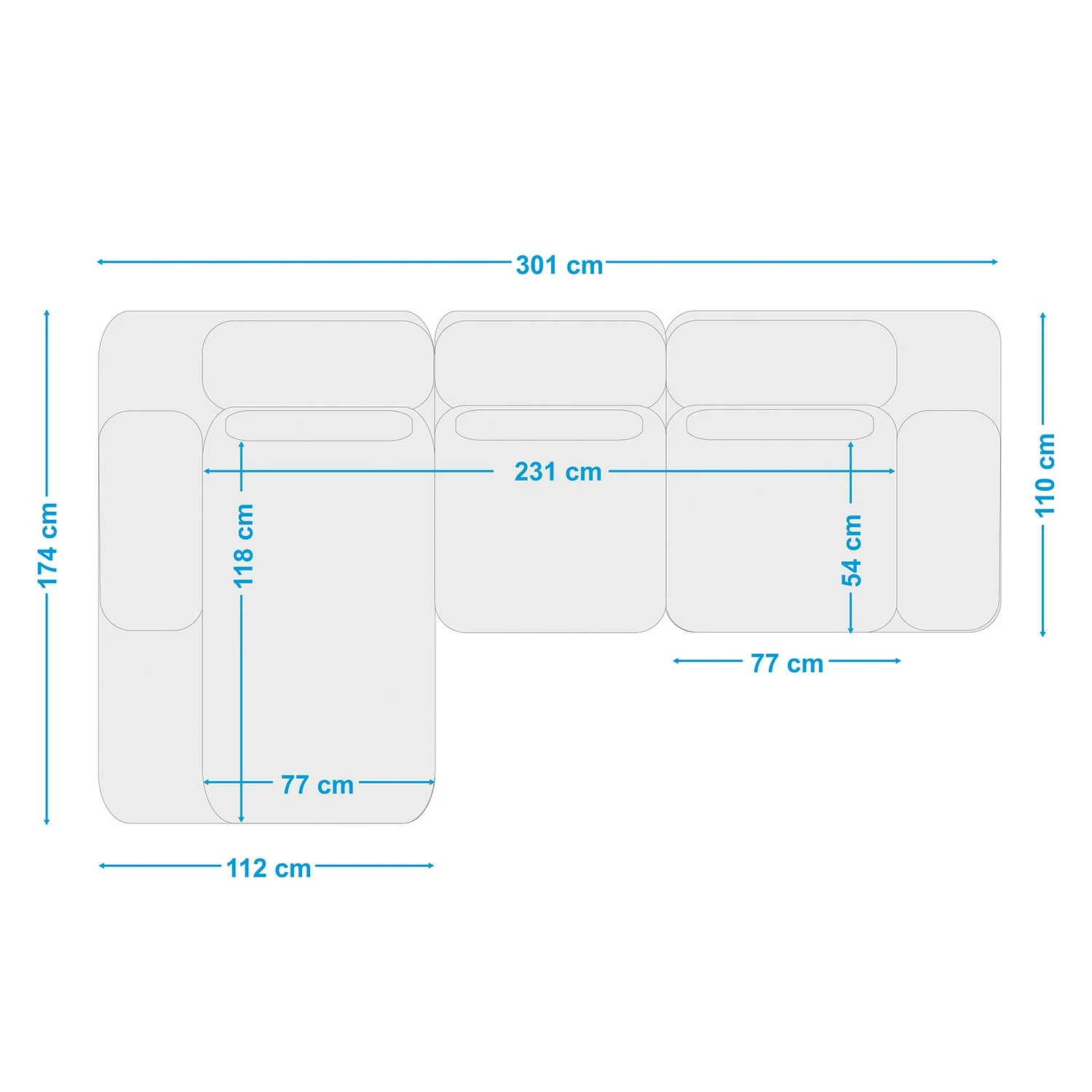 Fredriks Ecksofa Lirac - Webstoff - Webstoff Sogol: Grau - Longchair davorstehend rechts 18 Fredriks Ecksofa Lirac - Webstoff - Webstoff Sogol: Grau - Longchair davorstehend rechts – Bild 18