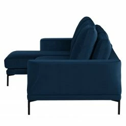 Fredriks Ecksofa Grossa - Samt - Samt Vaia: Dunkelblau - Longchair davorstehend links -Wohnzimmermöbel boutique en ligne 1000243314 210330 18222901121 DETAILS P000000001000243314