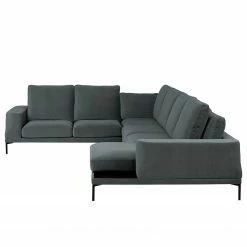 Fredriks Wohnlandschaft Grossa - Samt - Samt Vaia: Dunkelgrau - Longchair davorstehend rechts / Ottomane links 16 Fredriks Wohnlandschaft Grossa - Samt - Samt Vaia: Dunkelgrau - Longchair davorstehend rechts / Ottomane links -Wohnzimmermöbel boutique en ligne 1000243317 210330 18223201163 DETAILS P000000001000243317