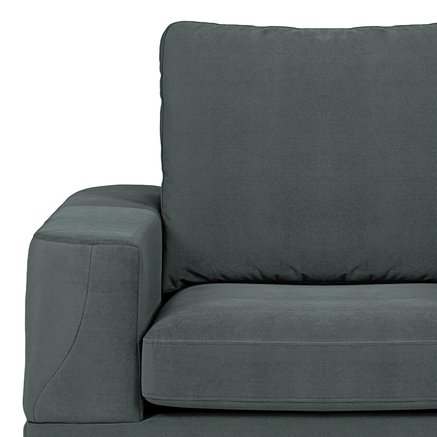 Fredriks Wohnlandschaft Grossa - Samt - Samt Vaia: Dunkelgrau - Longchair davorstehend rechts / Ottomane links 11 Fredriks Wohnlandschaft Grossa - Samt - Samt Vaia: Dunkelgrau - Longchair davorstehend rechts / Ottomane links – Bild 11