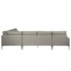 Fredriks Wohnlandschaft Garlin - Webstoff - Webstoff Sogol: Grau - Longchair davorstehend links / Ottomane rechts -Wohnzimmermöbel boutique en ligne 1000243339 210330 18225501434 DETAILS P000000001000243339