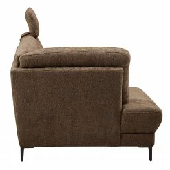 Ponsel Polstermöbel Ecksofa City - Chenille Jiao: Dunkelbraun - Longchair davorstehend links -Wohnzimmermöbel boutique en ligne 1000243752 220107 13124200315 DETAILS P000000001000243752