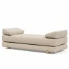 Innovation Möbel Schlafsofa Sigmund - Webstoff - Webstoff Kenya: Gravel - Eiche Hell