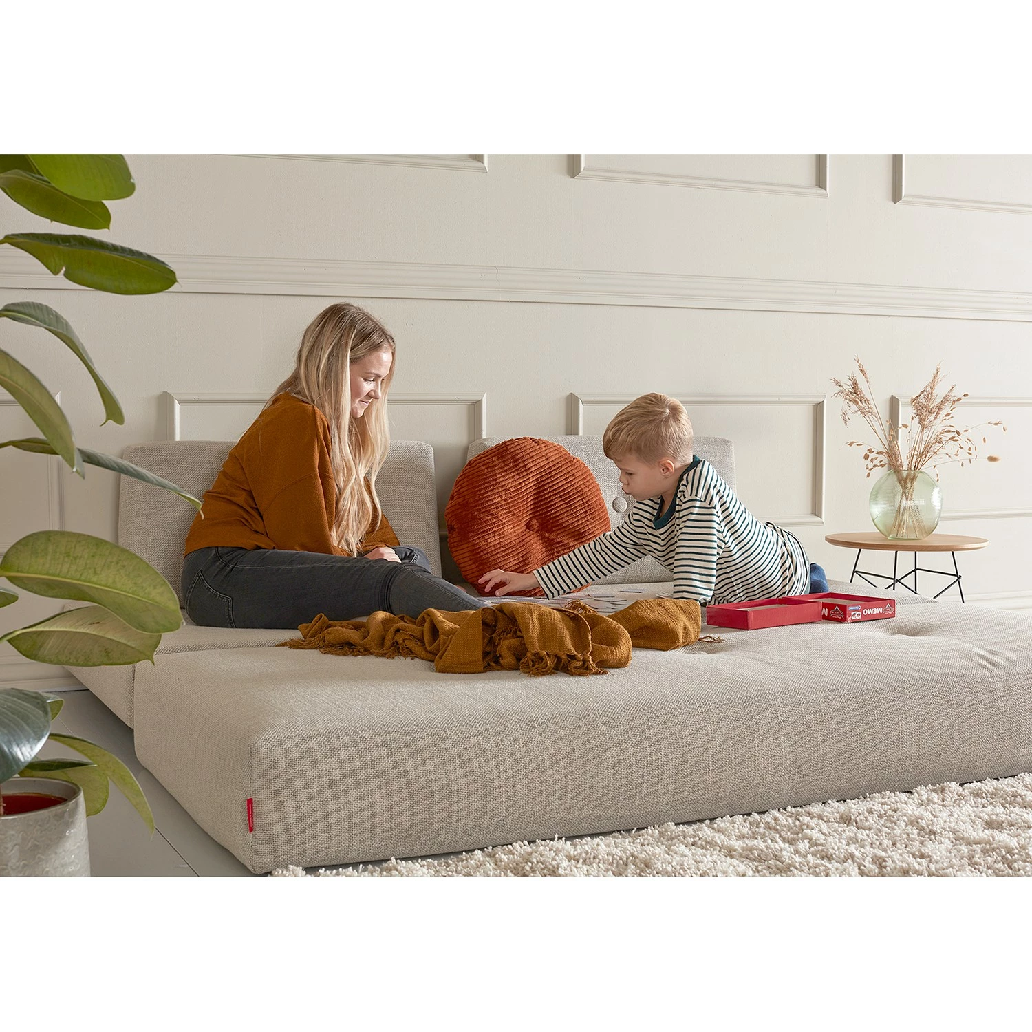 Innovation Möbel Schlafsofa Sigmund - Webstoff - Webstoff Kenya: Gravel - Eiche Hell 5 Innovation Möbel Schlafsofa Sigmund - Webstoff - Webstoff Kenya: Gravel - Eiche Hell – Bild 5