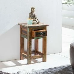 Naturoo Beistelltisch Loubille - Mango massiv - Mango / Blau -Wohnzimmermöbel boutique en ligne 1000244874 210202 14563600165 MOOD DETAILS P000000001000244874 mood