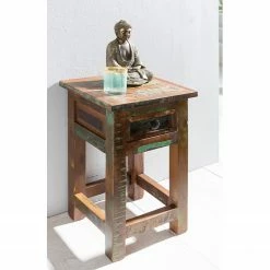 Naturoo Beistelltisch Loubille - Mango massiv - Mango / Blau -Wohnzimmermöbel boutique en ligne 1000244874 210202 14563900166 MOOD DETAILS P000000001000244874 mood