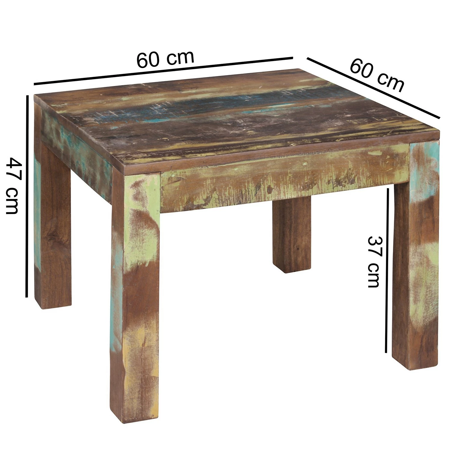 Naturoo Couchtisch Loubille - Mango massiv - Mango / Blau 5 Naturoo Couchtisch Loubille - Mango massiv - Mango / Blau – Bild 5