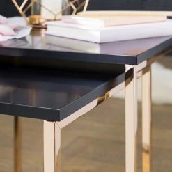 Loftscape Beistelltisch Menville (2er-Set) - Schwarz / Roségold -Wohnzimmermöbel boutique en ligne 1000244883 210202 14595000228 DETAILS P000000001000244883