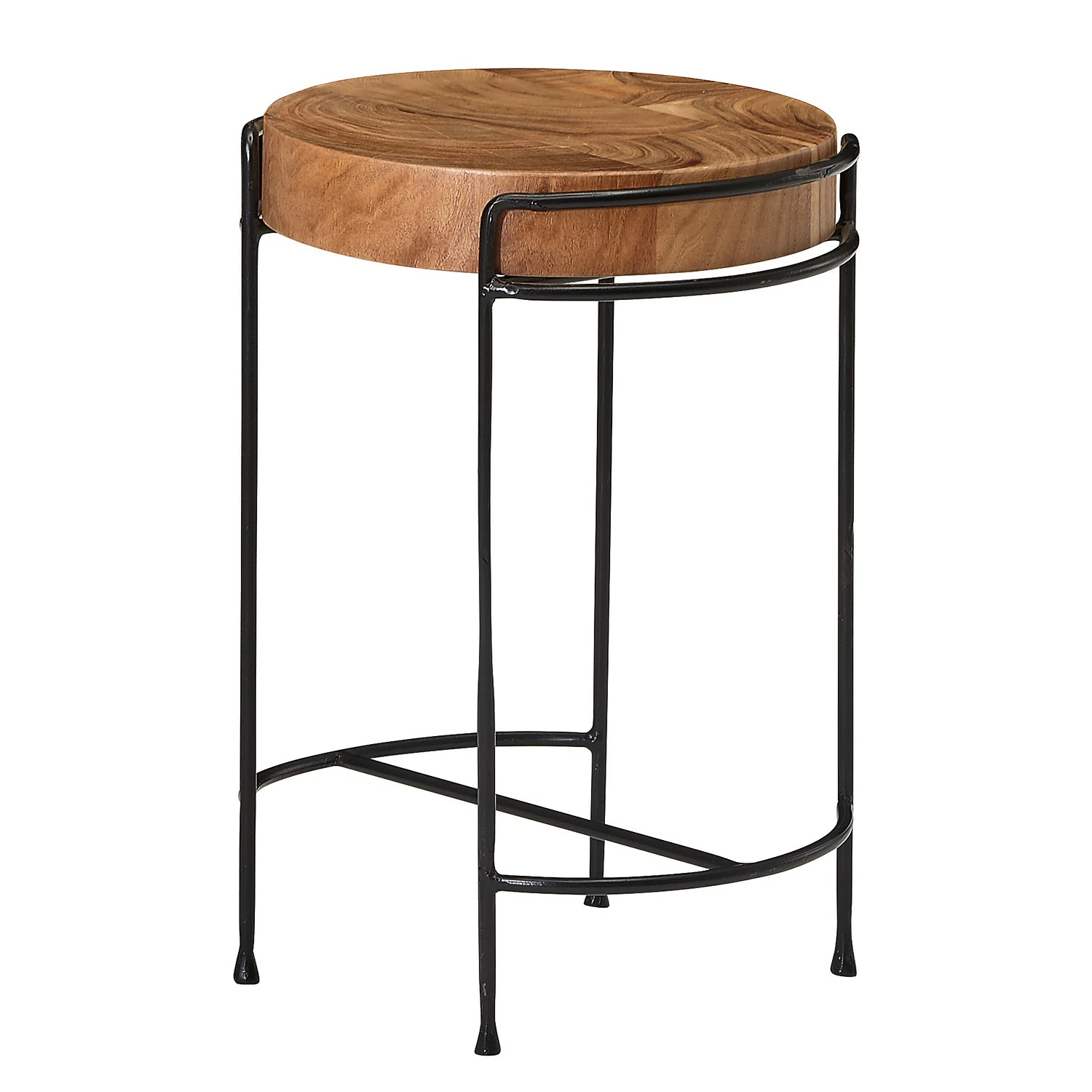 Red Living Beistelltisch Helette - Akazie massiv / Metall - Akazie / Schwarz 1 Red Living Beistelltisch Helette - Akazie massiv / Metall - Akazie / Schwarz