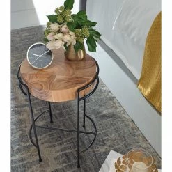 Red Living Beistelltisch Helette - Akazie massiv / Metall - Akazie / Schwarz -Wohnzimmermöbel boutique en ligne 1000244891 210202 15020800275 MOOD DETAILS P000000001000244891 mood