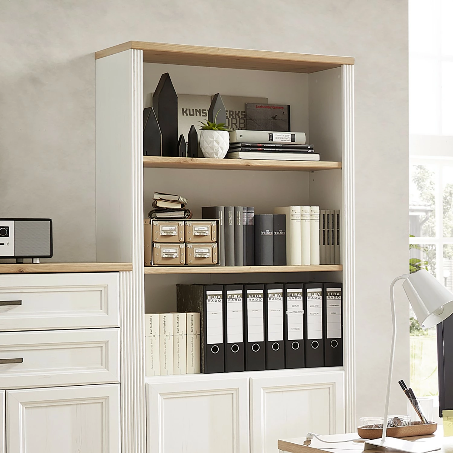 Ridgevalley Büroregal Jasmund I - Pinie Weiß Dekor 8 Ridgevalley Büroregal Jasmund I - Pinie Weiß Dekor – Bild 8