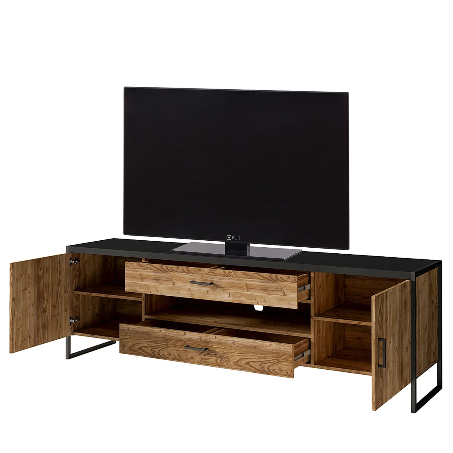 Red Living TV-Lowboard Turriers I - Fichte Dekor / Matt Schwarz 5 Red Living TV-Lowboard Turriers I - Fichte Dekor / Matt Schwarz – Bild 5