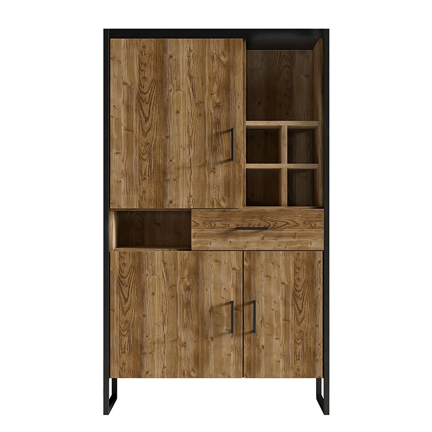 Red Living Regal Turriers II - Fichte Dekor / Matt Schwarz 5 Red Living Regal Turriers II - Fichte Dekor / Matt Schwarz – Bild 5