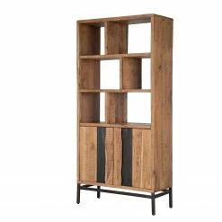 Ars manufacti Büroregal Domme - Akazie massiv / Eisen - Akazie / Anthrazit -Wohnzimmermöbel boutique en ligne 1000246832 220406 031 DETAILS P000000001000246832