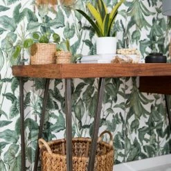 Wolf-Möbel Schreibtisch Bubry - Akazie massiv / Eisen - Akazie / Anthrazit -Wohnzimmermöbel boutique en ligne 1000246833 220610 050 DETAILS P000000001000246833