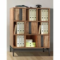 Ars manufacti Büroregal Domme II - Akazie massiv / Eisen - Akazie / Anthrazit -Wohnzimmermöbel boutique en ligne 1000246834 211001 14353700034 MOOD DETAILS P000000001000246834 mood