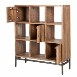 Ars manufacti Büroregal Domme II - Akazie massiv / Eisen - Akazie / Anthrazit -Wohnzimmermöbel boutique en ligne 1000246834 220406 032 DETAILS P000000001000246834