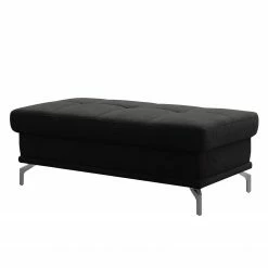 Loftscape Polsterhocker Odenas - Webstoff - Webstoff Palila: Schwarz