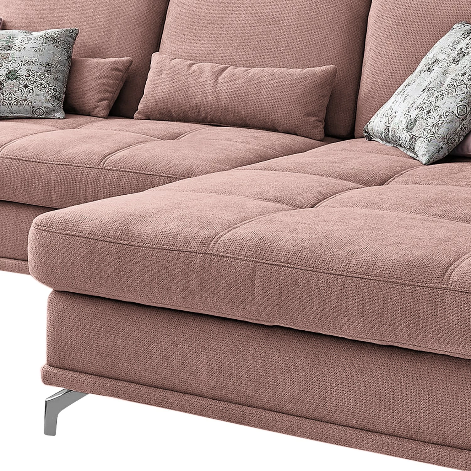 Loftscape Ecksofa Odenas - Webstoff - Webstoff Palila: Mauve - Longchair davorstehend rechts - Mit Schlaffunktion 8 Loftscape Ecksofa Odenas - Webstoff - Webstoff Palila: Mauve - Longchair davorstehend rechts - Mit Schlaffunktion – Bild 8
