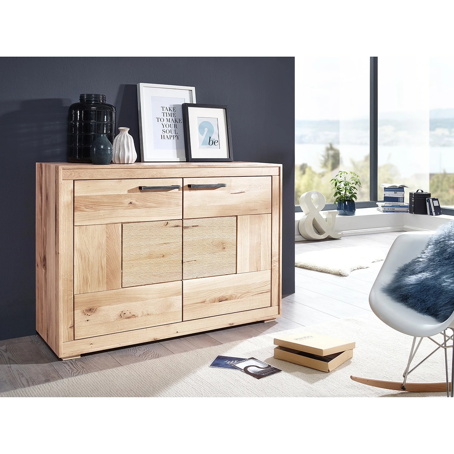 Naturoo Sideboard Juillan - Wildeiche massiv / Metall - Wildeiche / Schwarz 2 Naturoo Sideboard Juillan - Wildeiche massiv / Metall - Wildeiche / Schwarz – Bild 2