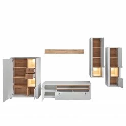 Loftscape Highboard Cordelle I - Inkl. Beleuchtung - Matt Weiß / Wildbuche -Wohnzimmermöbel boutique en ligne 1000249572 210302 14405500040 DETAILS P000000001000249572