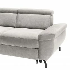 Fredriks Ecksofa Cussay - Flachgewebe - Webstoff Cuna: Hellgrau - Longchair davorstehend links -Wohnzimmermöbel boutique en ligne 1000249899 210415 16211000806 DETAILS P000000001000249899
