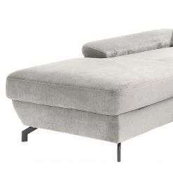 Fredriks Ecksofa Cussay - Flachgewebe - Webstoff Cuna: Hellgrau - Longchair davorstehend links -Wohnzimmermöbel boutique en ligne 1000249899 210415 16212500810 DETAILS P000000001000249899