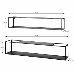 Loftscape Wandregal Lancieux I (2er-Set) - Metall - Schwarz -Wohnzimmermöbel boutique en ligne 1000252694 220209 121521000500 SKETCH DETAILS P000000001000252694 sketch