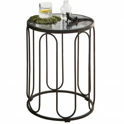 Loftscape Beistelltisch Bommes - Marmor / Metall - Schwarz