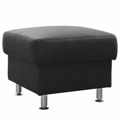 Loftscape Polsterhocker Guillon - Microfaser - Microfaser Taeko: Schwarz