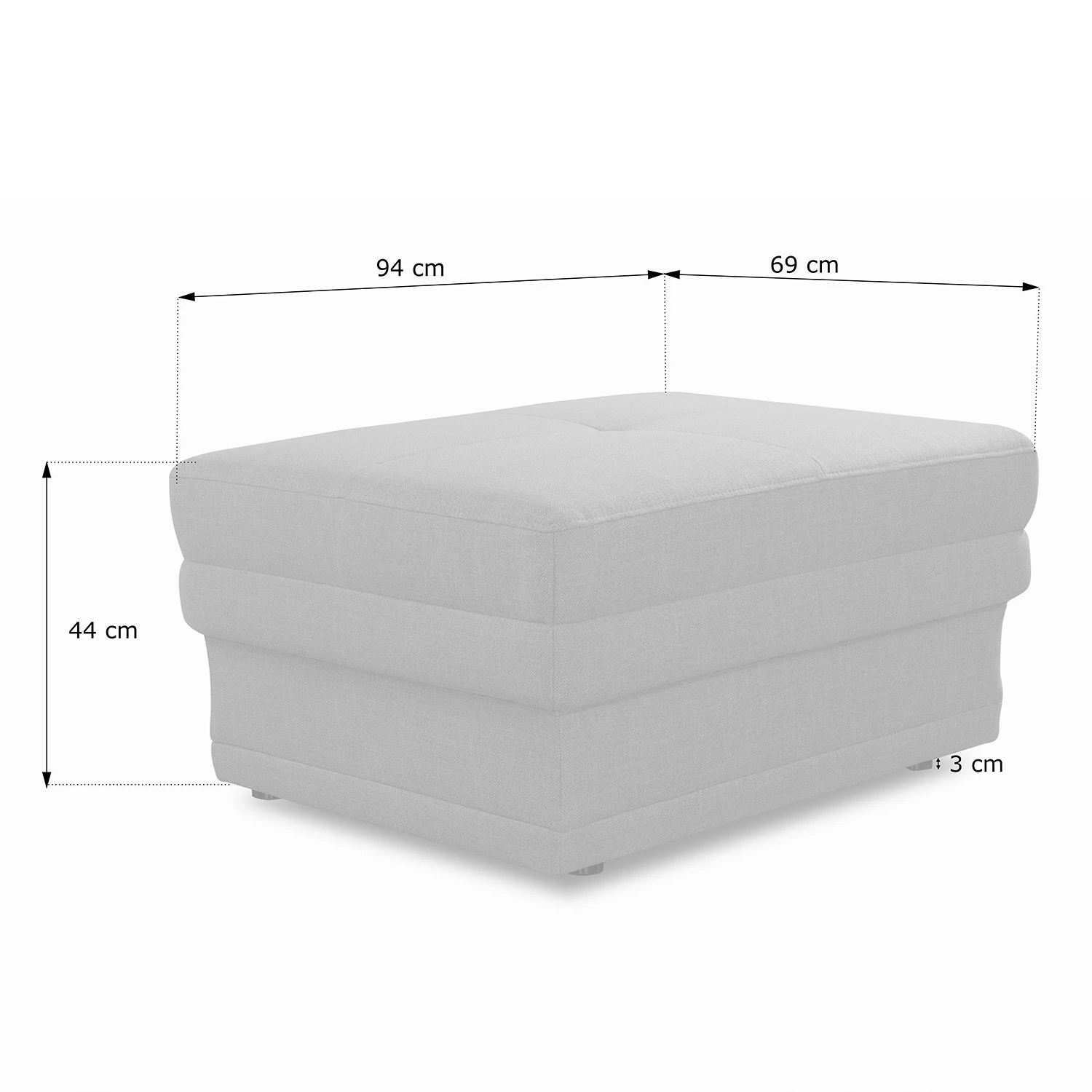 Loftscape Polsterhocker Guillac - Webstoff Palila: Granit 5 Loftscape Polsterhocker Guillac - Webstoff Palila: Granit – Bild 5