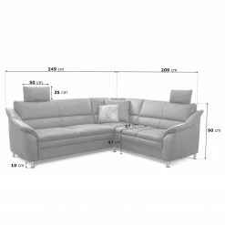 Loftscape Ecksofa Guillon - Microfaser - Microfaser Taeko: Braun - Ausrichtung links - Mit Schlaffunktion -Wohnzimmermöbel boutique en ligne 1000253794 210602 13440900050 SKETCH DETAILS P000000001000253794 sketch