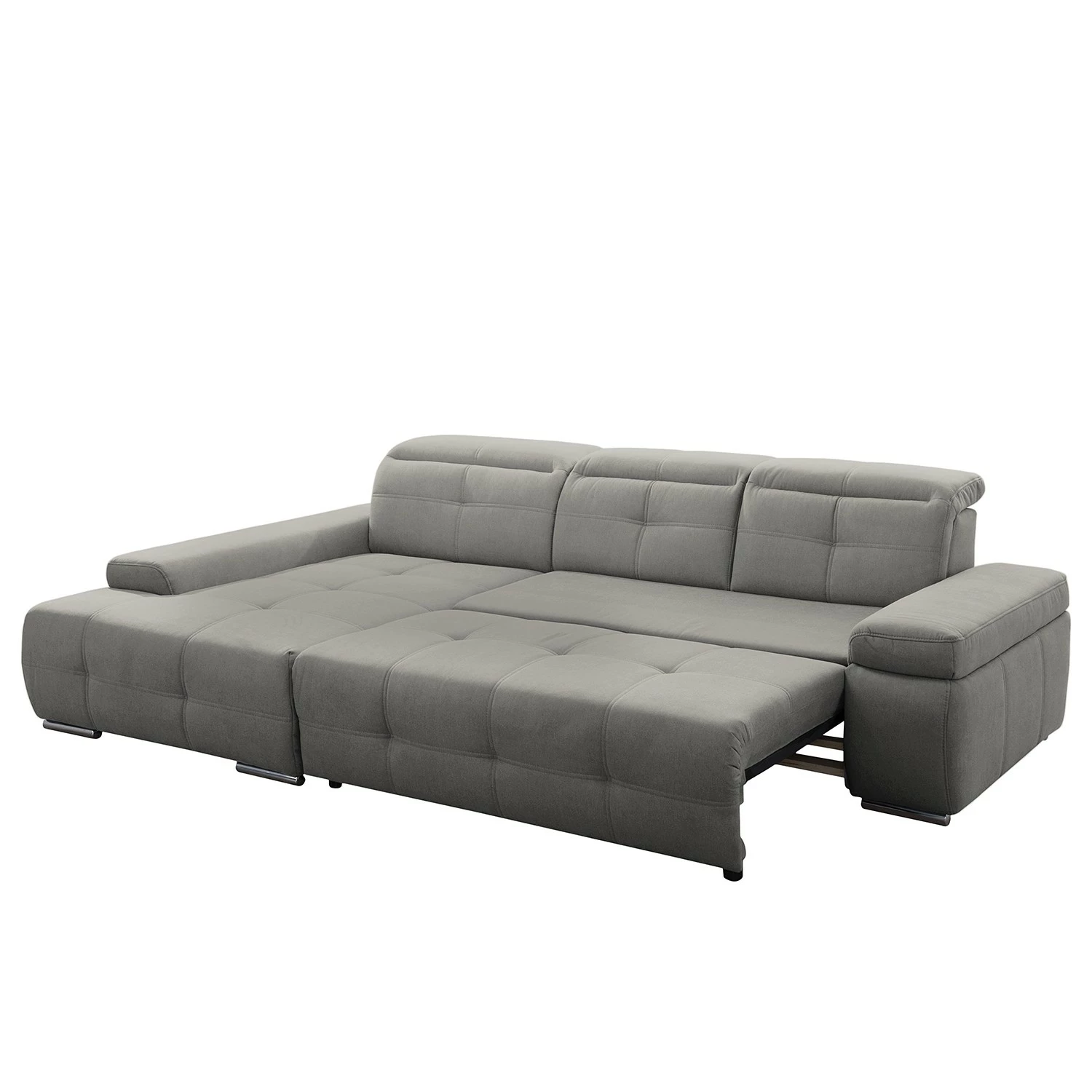 Loftscape Ecksofa Beutin - Flachgewebe - Flachgewebe Olea: Grau - Longchair davorstehend links - Mit Schlaffunktion 3 Loftscape Ecksofa Beutin - Flachgewebe - Flachgewebe Olea: Grau - Longchair davorstehend links - Mit Schlaffunktion – Bild 3